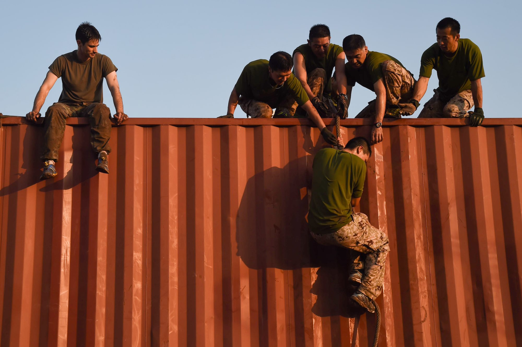 Combined Joint Task Force Horn of Africa members participate in French Mud Run