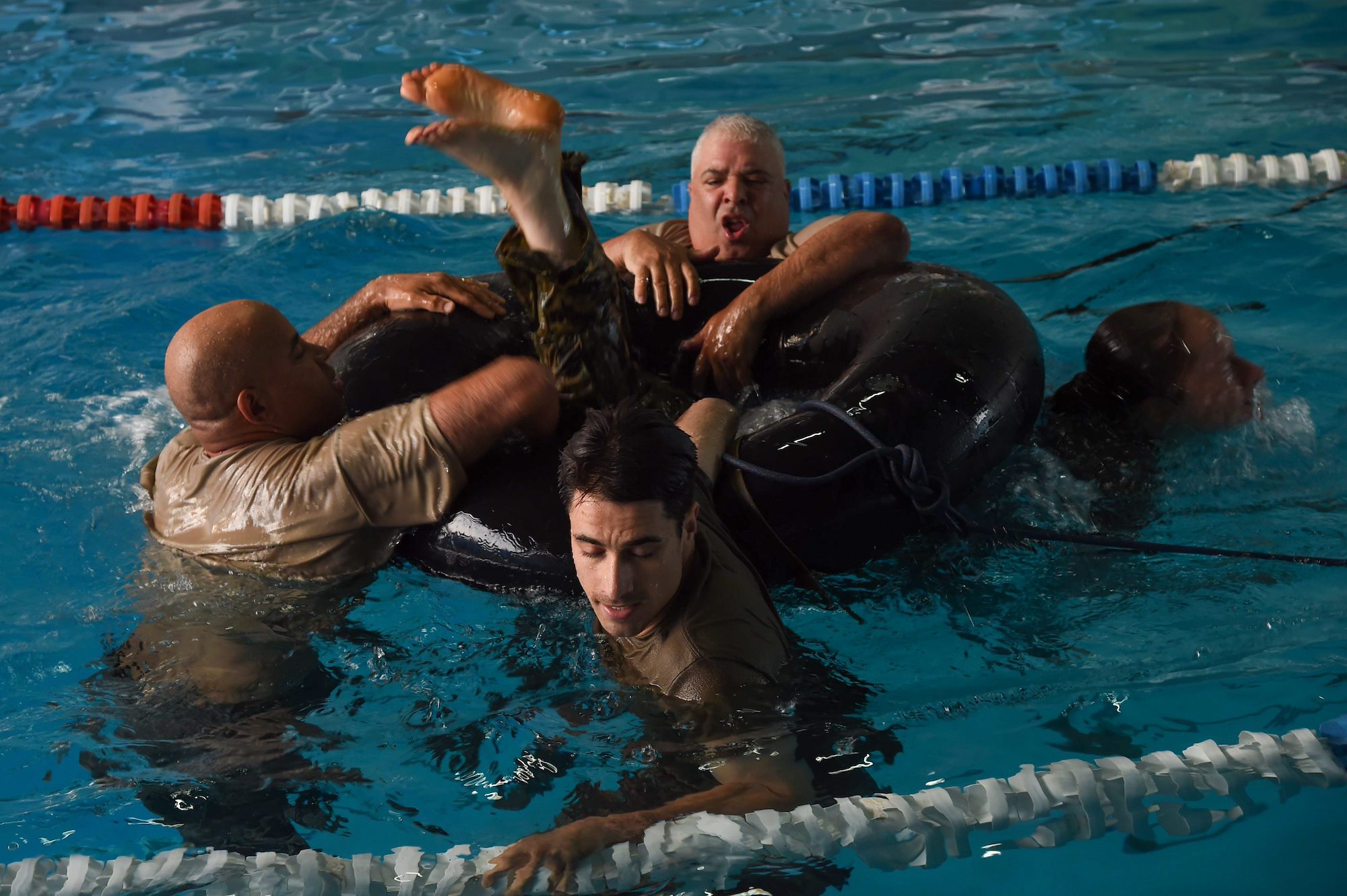 Combined Joint Task Force Horn of Africa members participate in French Mud Run