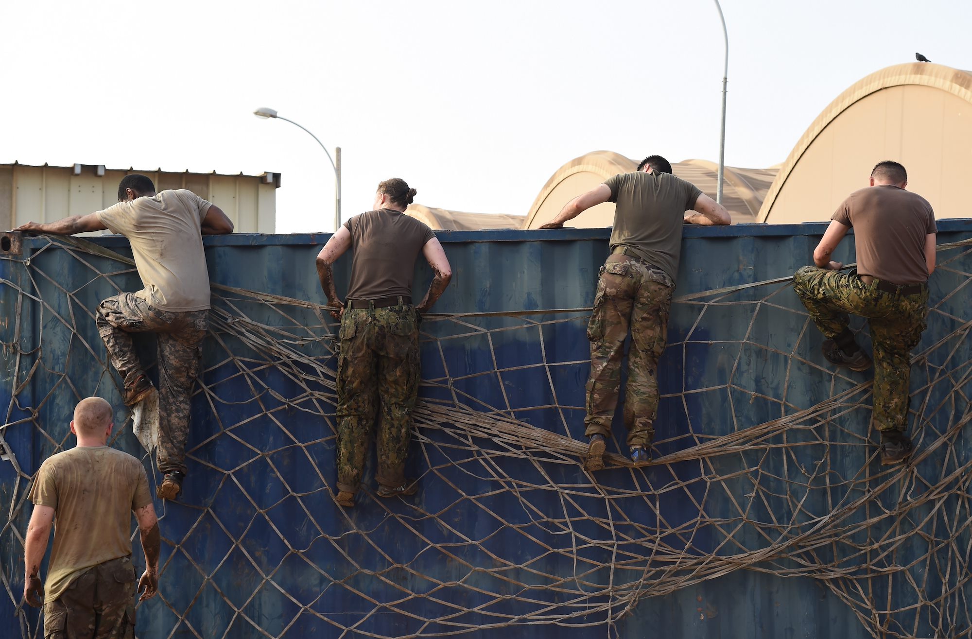Combined Joint Task Force Horn of Africa members participate in French Mud Run