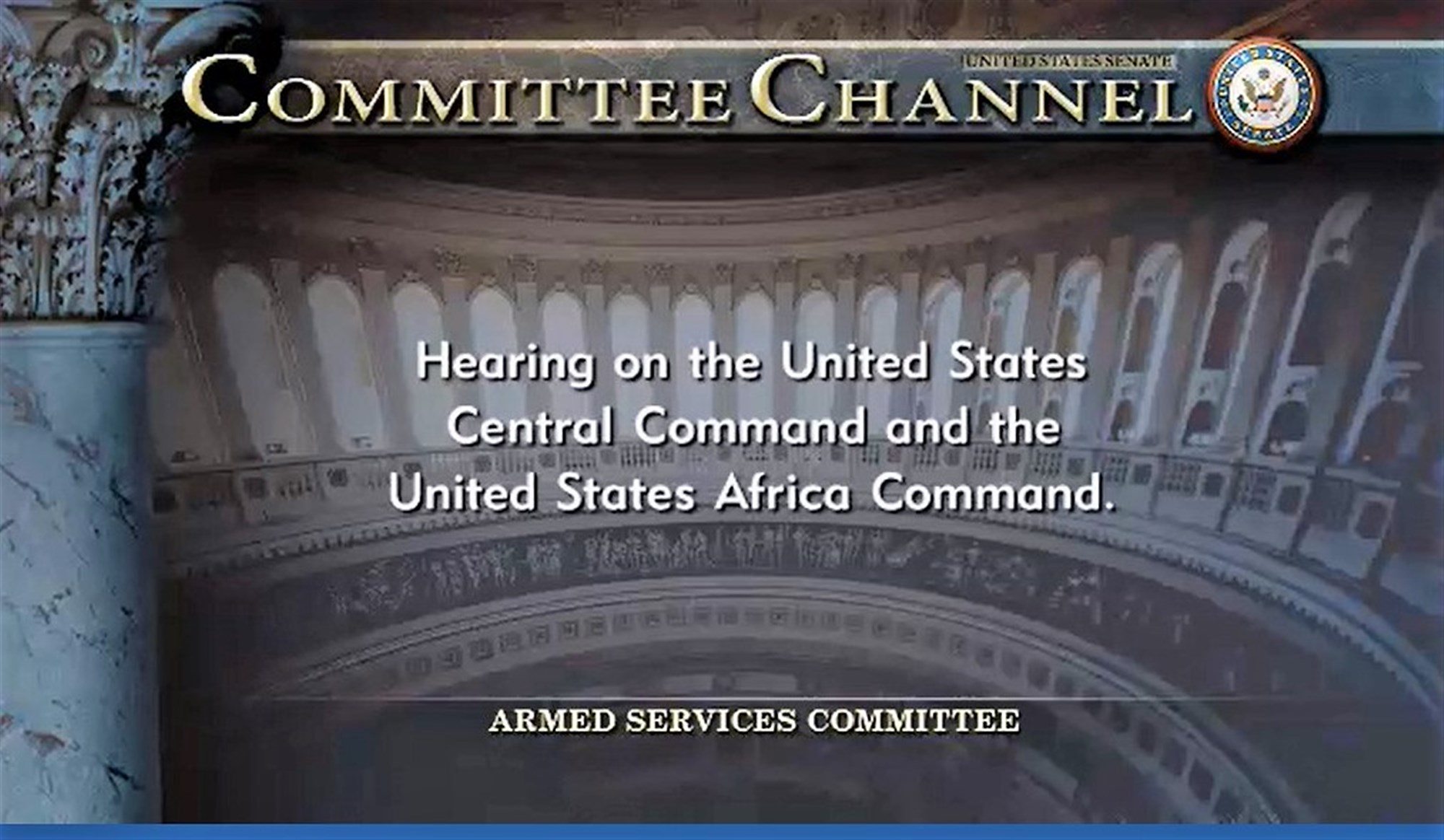 Commander delivers annual statement to the Senate House Services Committee
