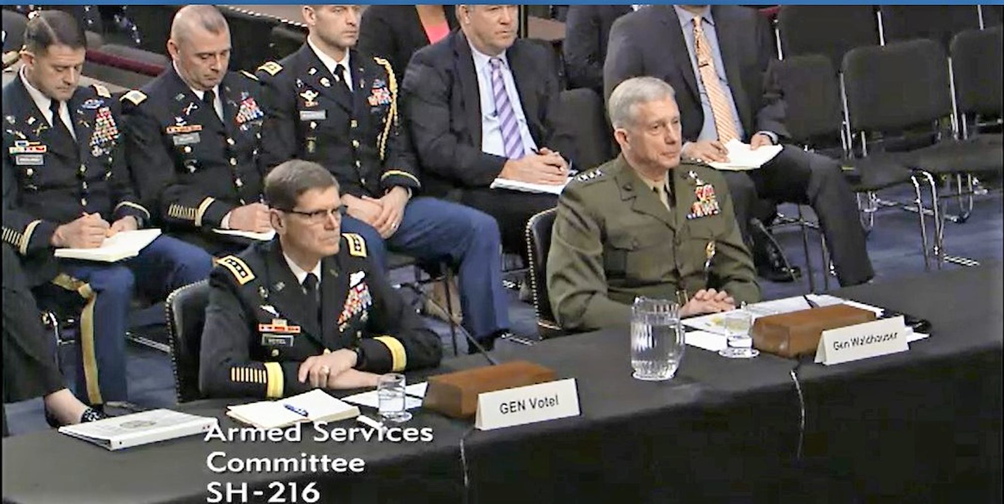 Commander delivers annual statement to the Senate House Services Committee