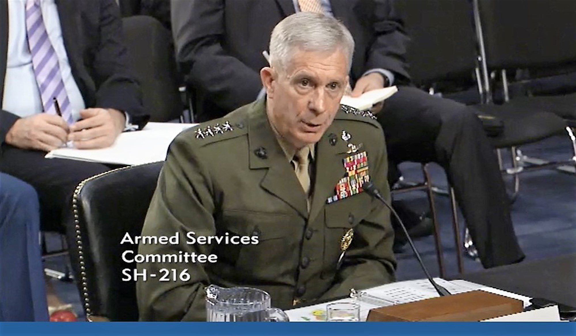 Commander delivers annual statement to the Senate House Services Committee