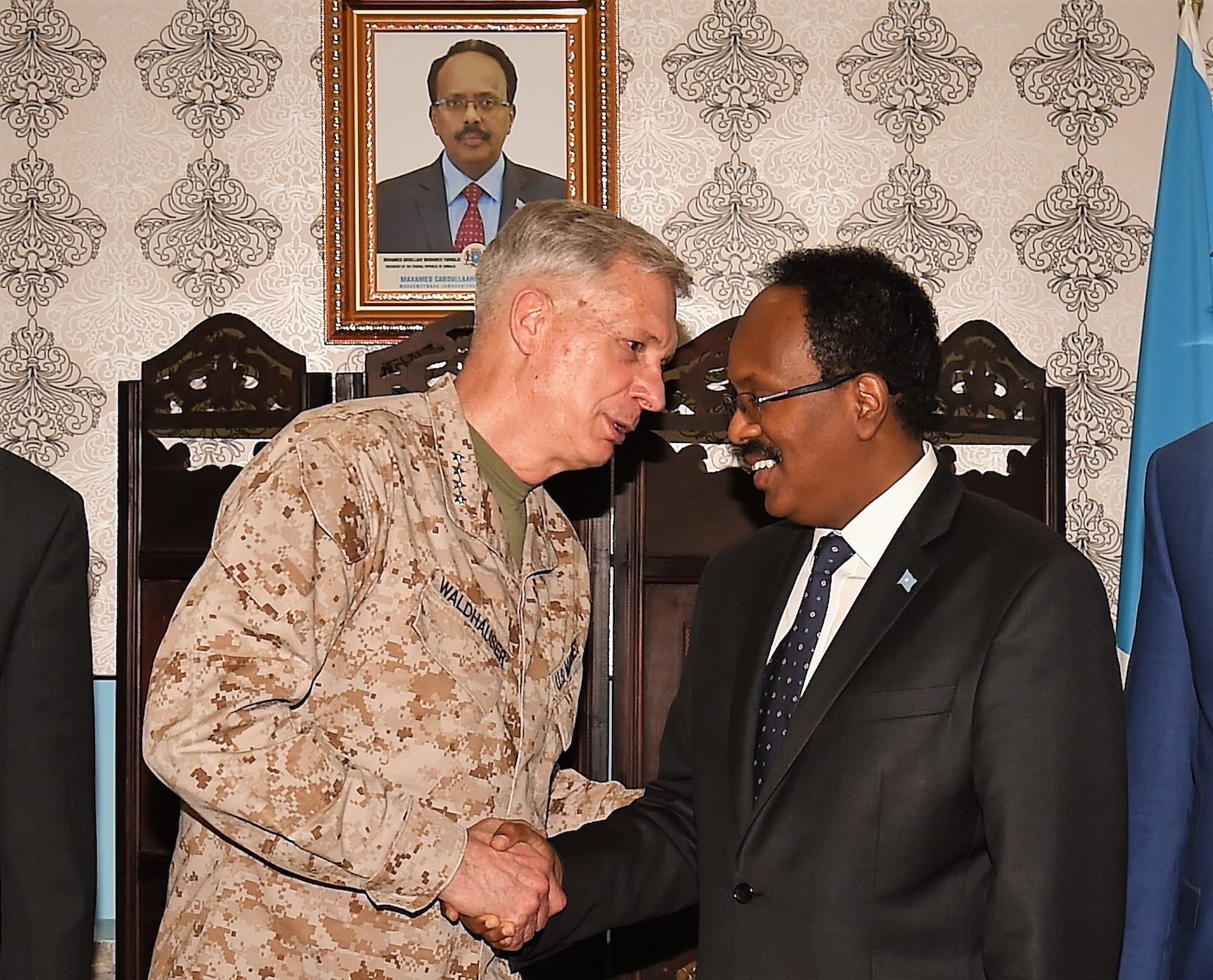 AFRICOM, CJTF-HOA Commanders meet Somalia President
