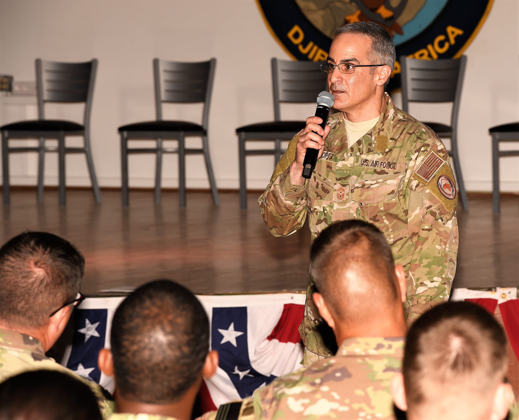 USAFRICOM’s Senior Enlisted Leader visits and motivates CJTF-HOA forces