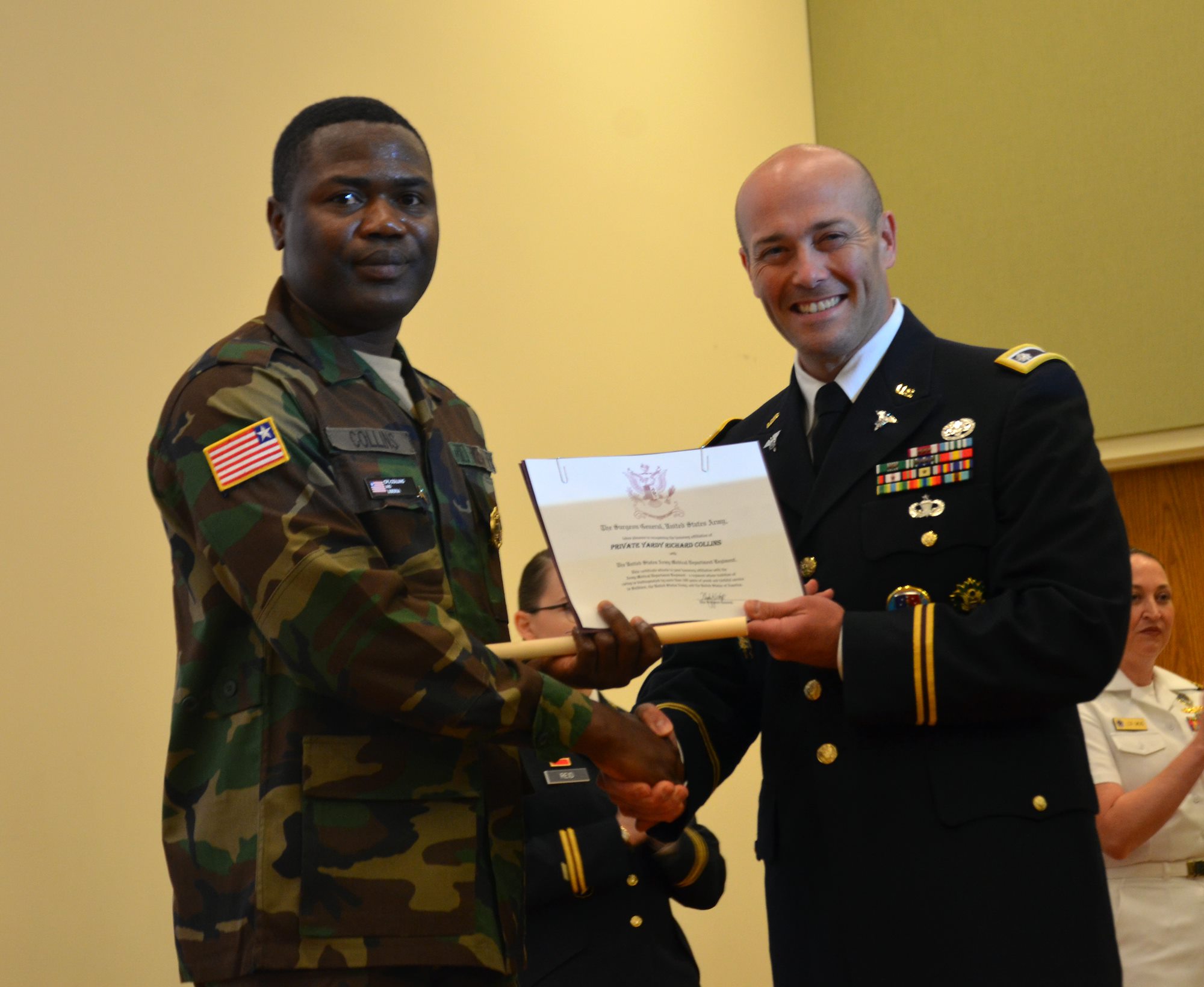 METC Prev-Med Program Graduates First International Military Student from Liberia