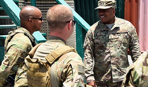 3rd Air Force commander and command chief visit AFAFRICA Airmen