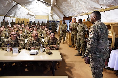 3rd Air Force commander and command chief visit AFAFRICA Airmen