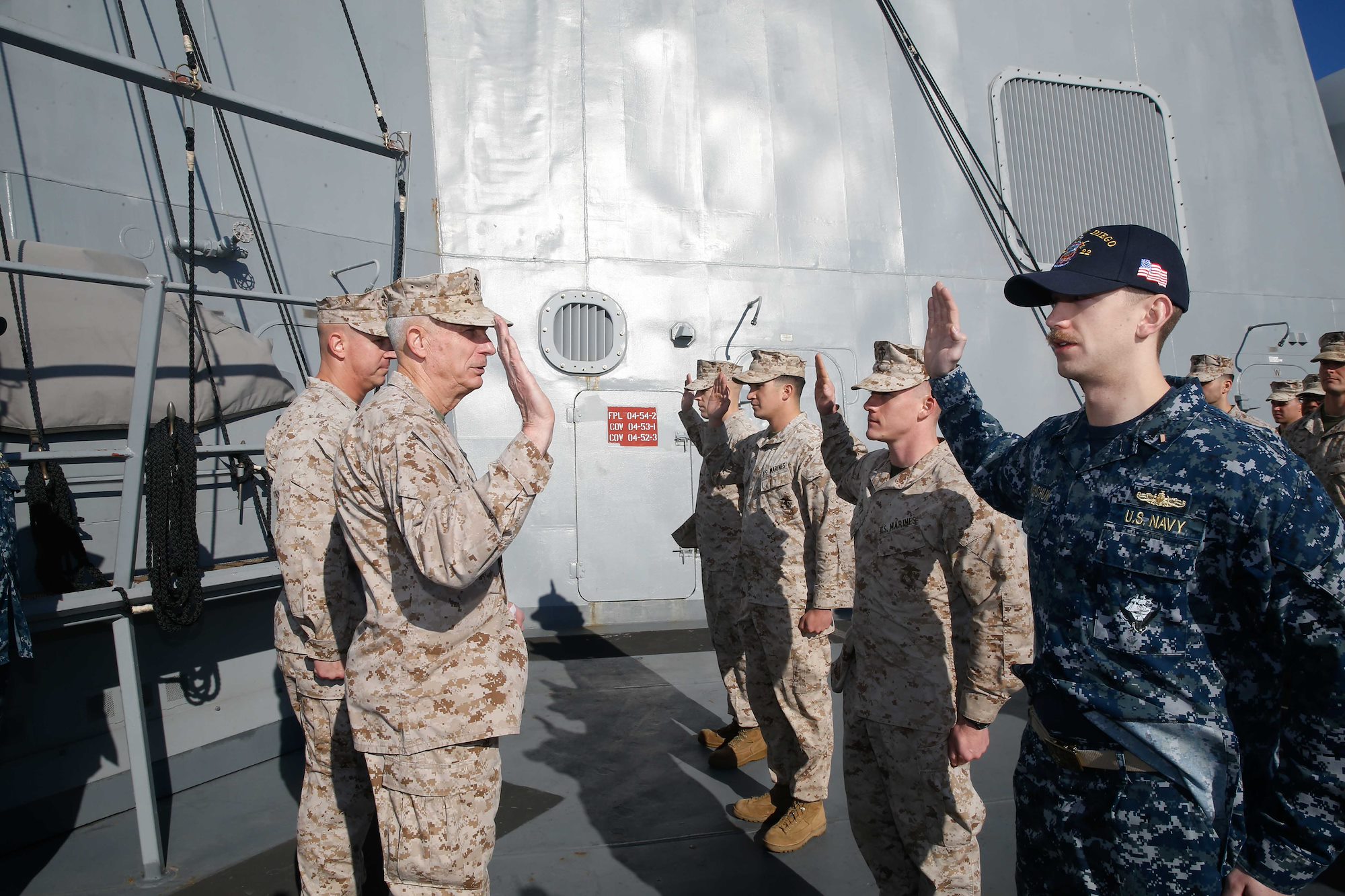 AFRICOM Commander Visits 15th MEU, USS San Diego