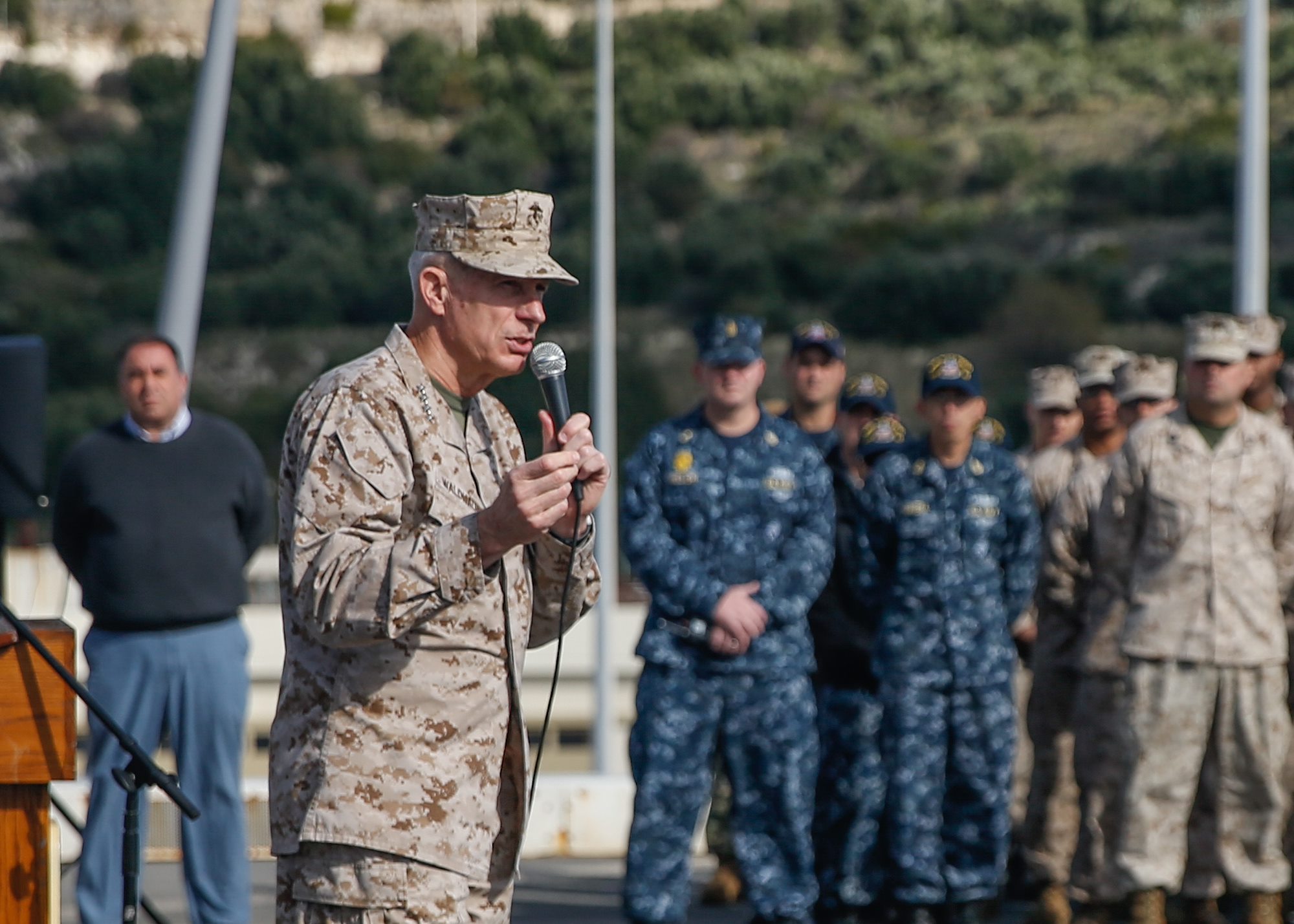 AFRICOM Commander Visits 15th MEU, USS San Diego