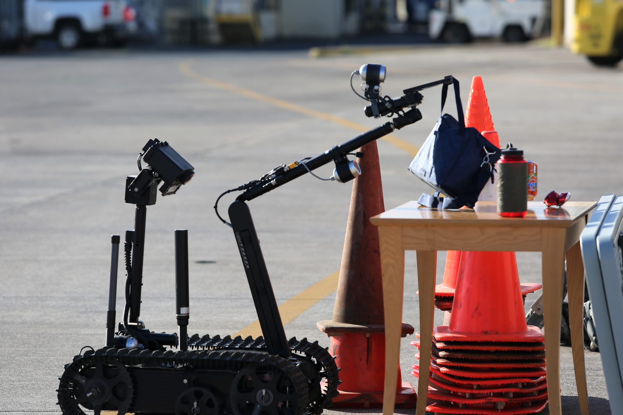 SPMAGTF-CR-AF Marines and Sailors conduct evacuation control center training