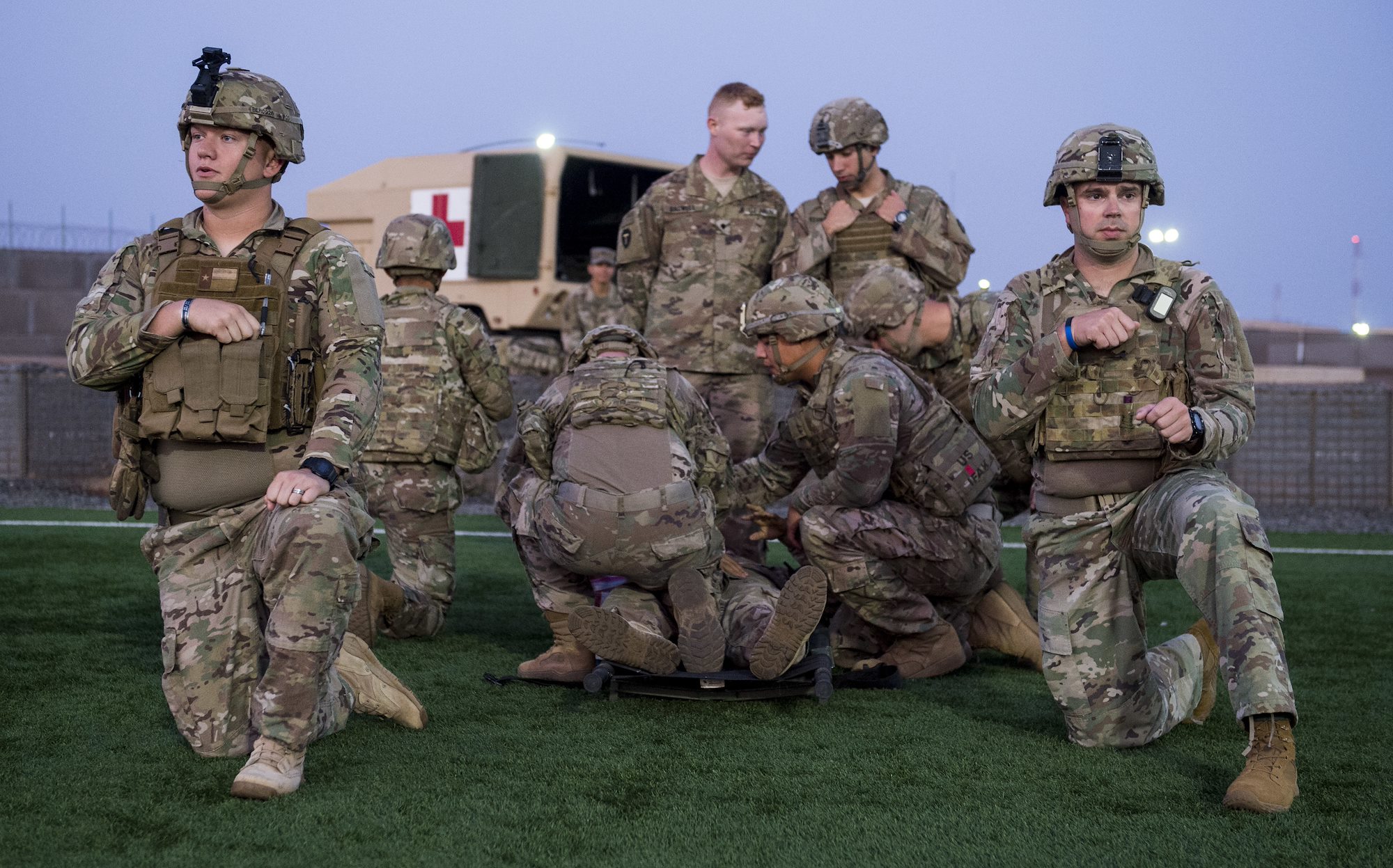CJTF-HOA Site Security Team conducts medical training