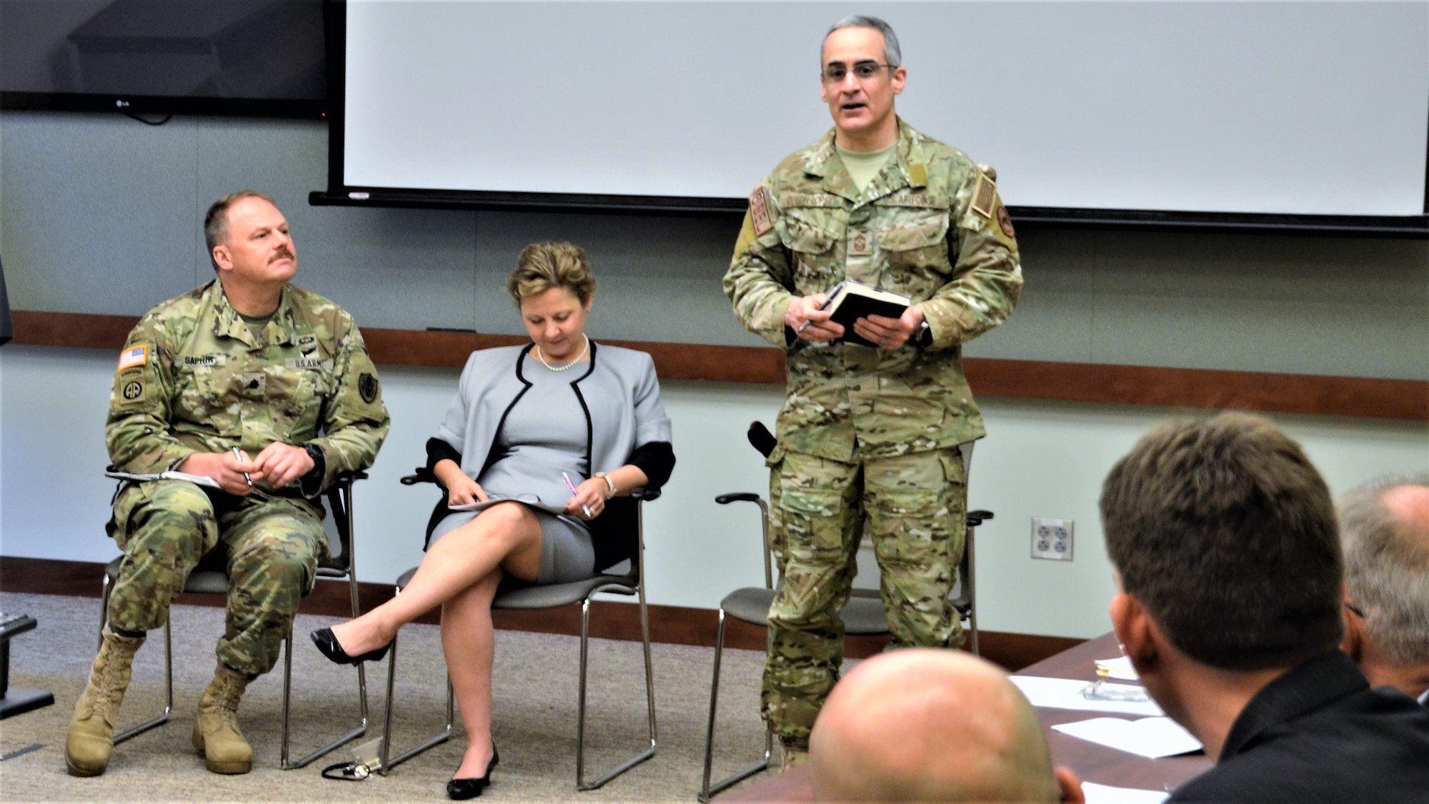 AFRICOM senior enlisted advisor meets with U.S. Ambassador to Liberia.