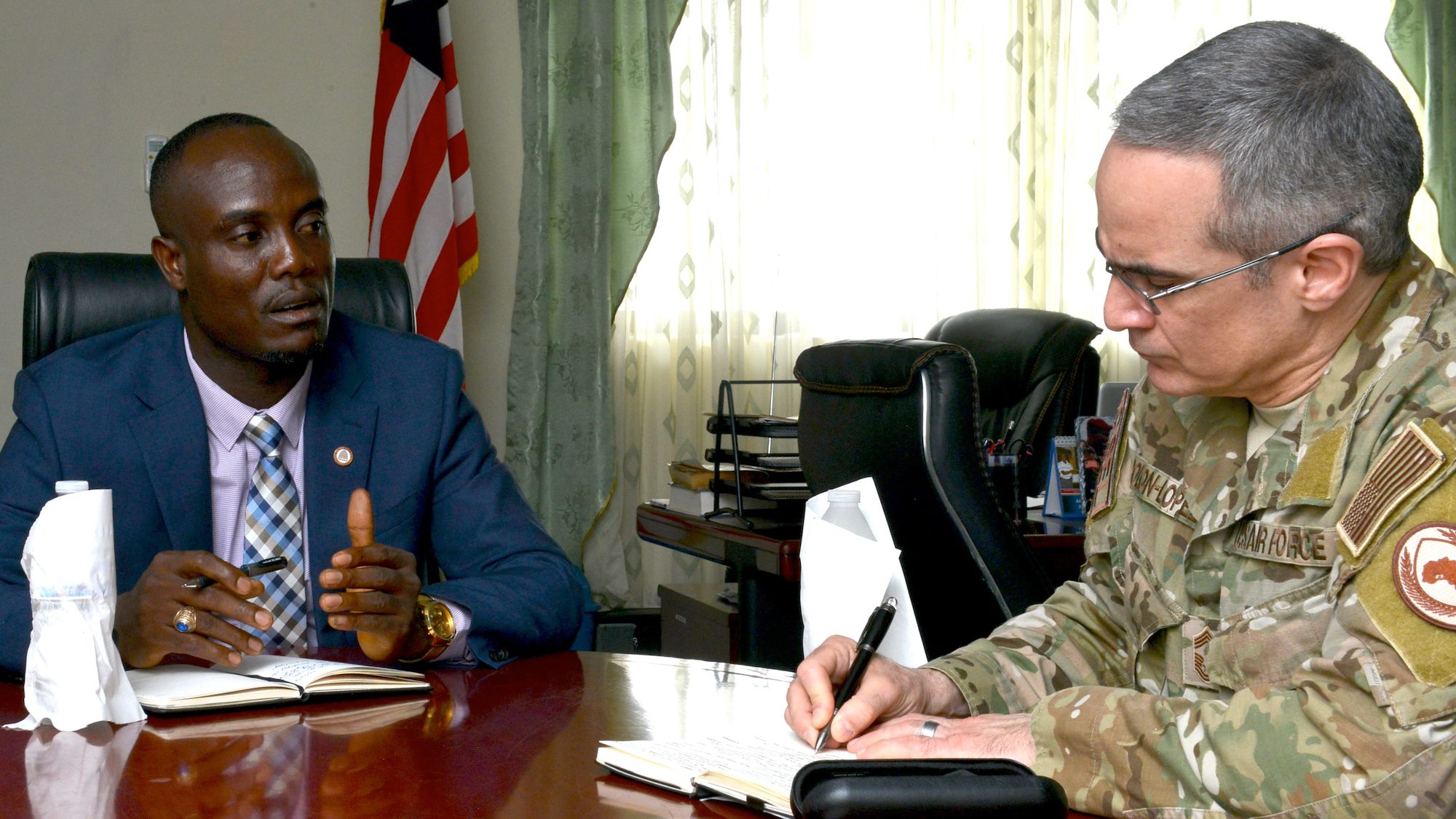 AFRICOM command senior enlisted leader visits with Armed Forces of Liberia leadership; observes NCO development 