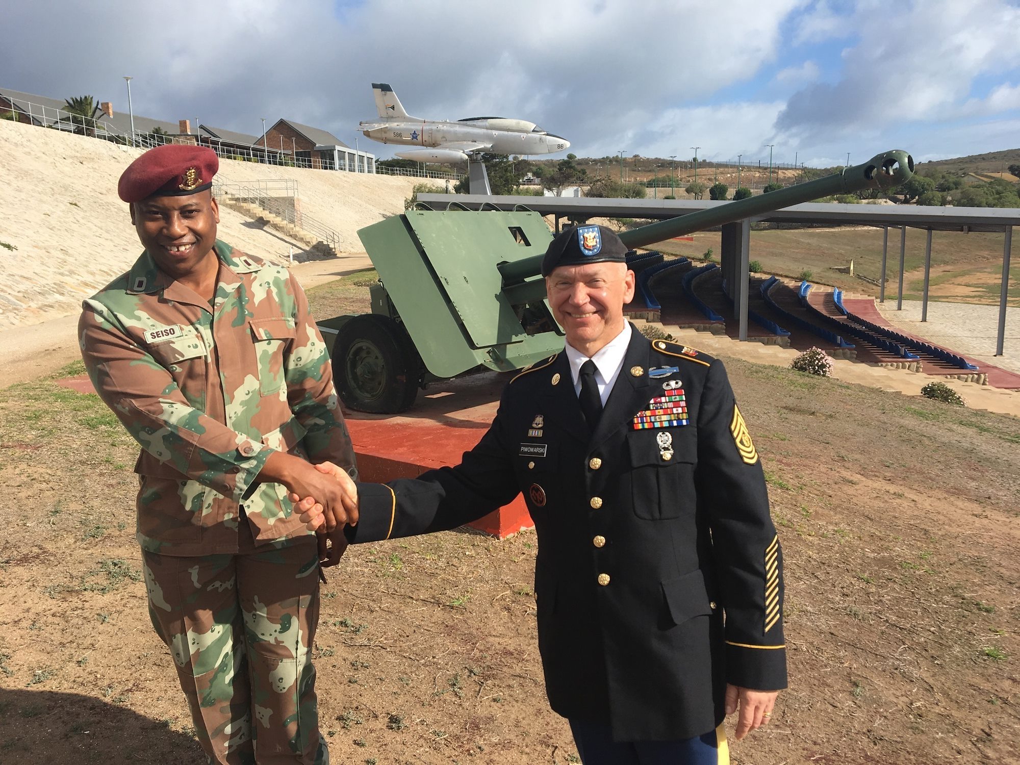 NY National Guard commander, senior enlisted leader visit South African military academy students