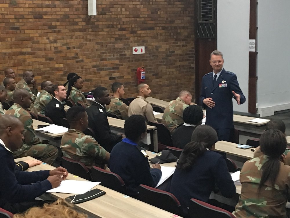 NY National Guard commander, senior enlisted leader visit South African military academy students