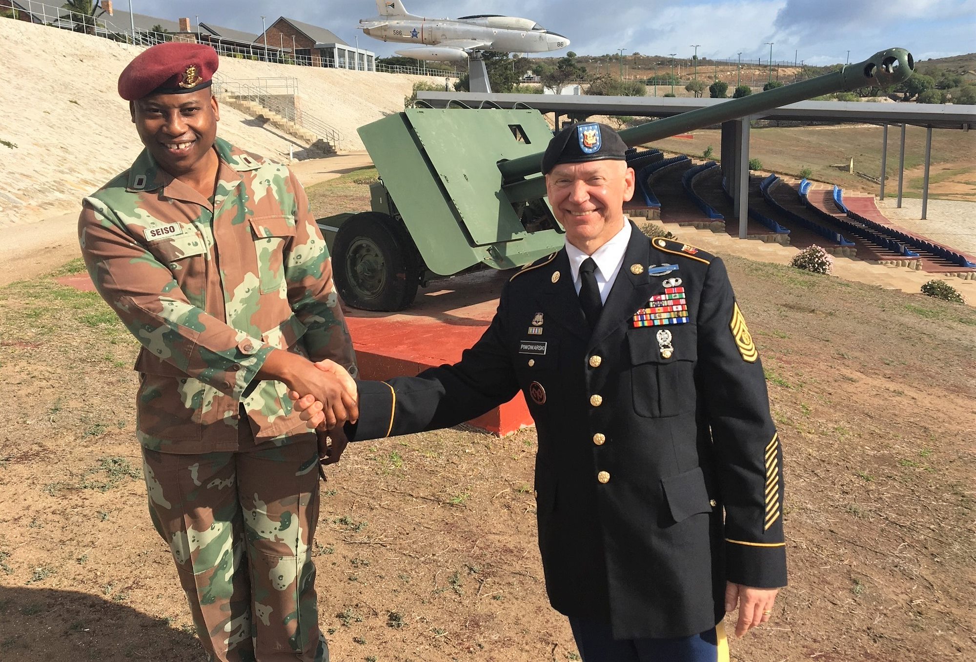 NY National Guard commander, senior enlisted leader visit South African military academy students