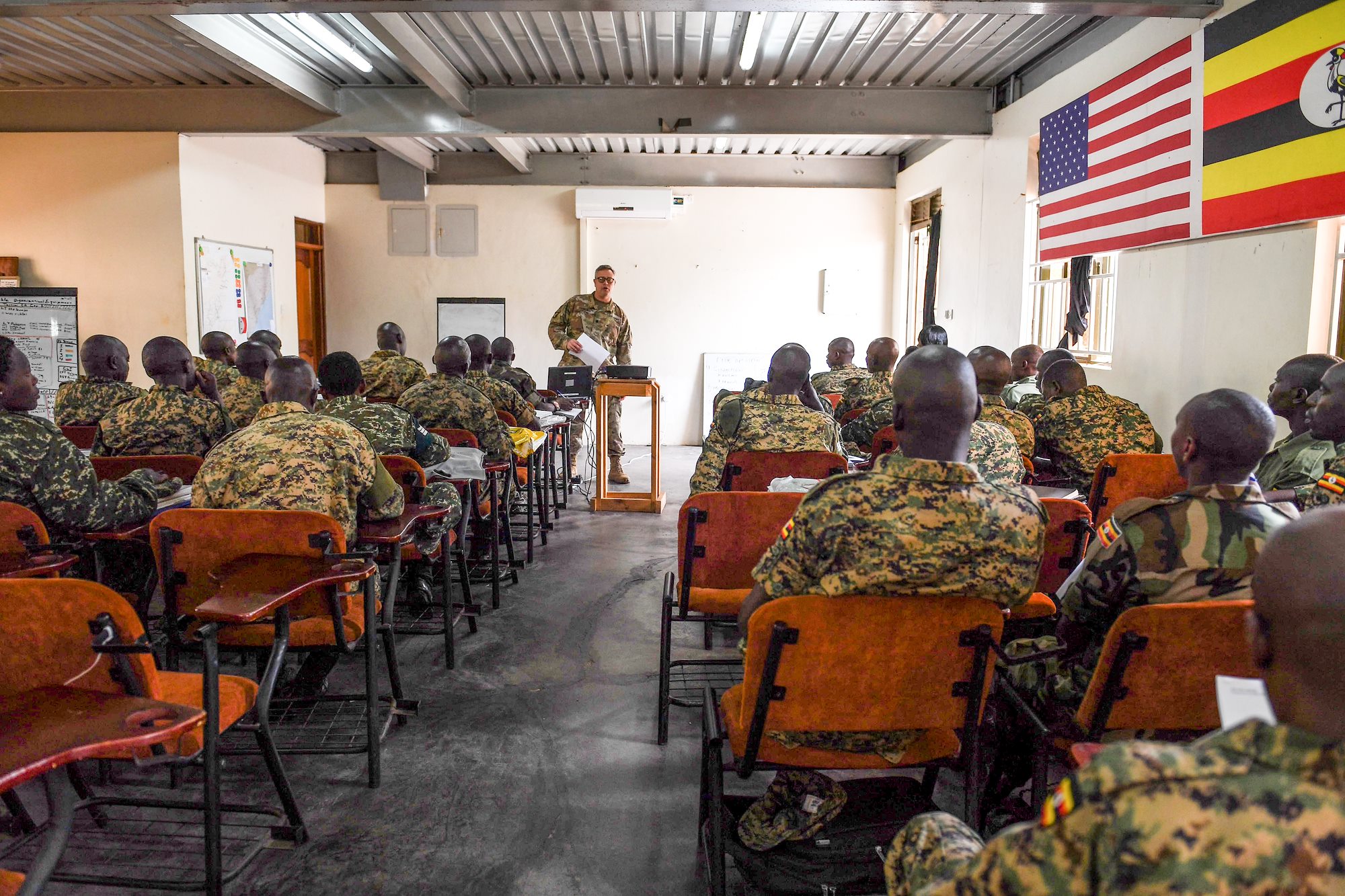 Uganda Peoples’ Defence Force Soldiers participate in civil affairs training