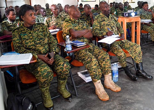 Uganda Peoples’ Defence Force Soldiers participate in civil affairs training