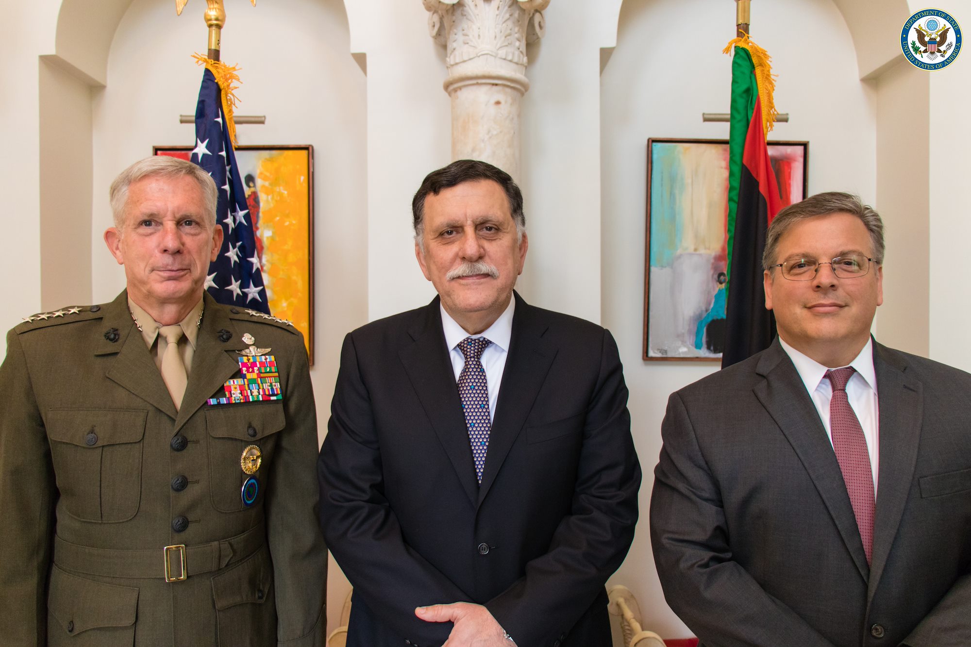  Chargé d’Affaires, AFRICOM commander Meet with Libyan Prime Minister 