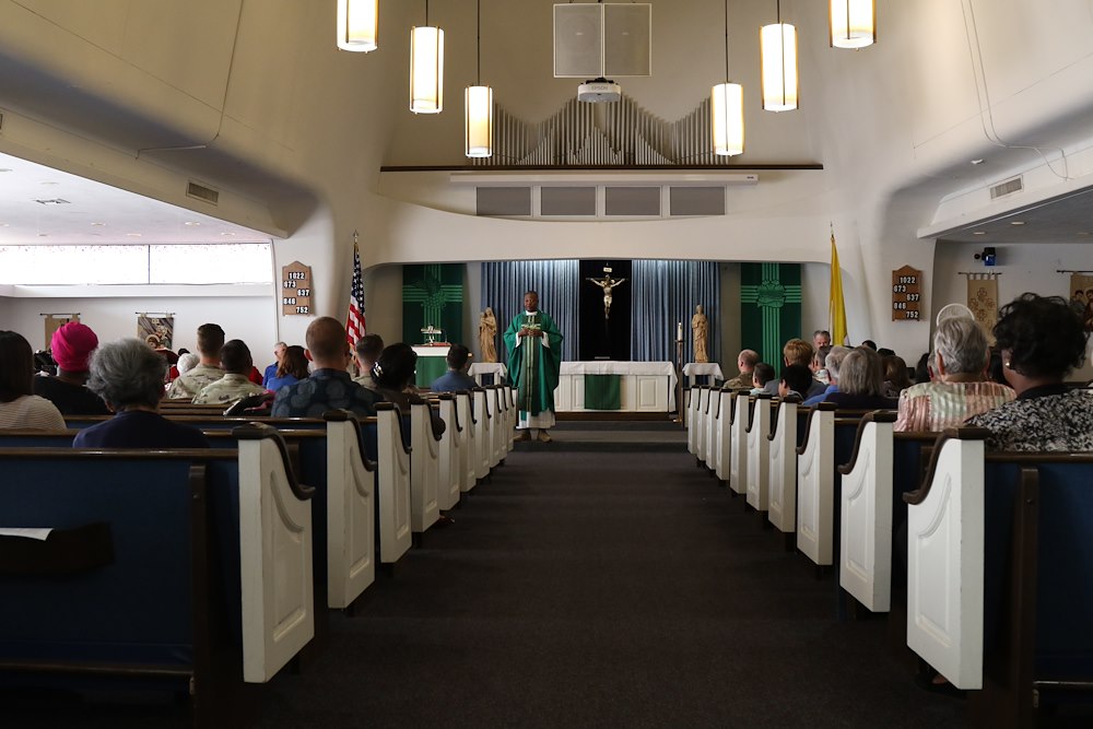 U.S. Army Chaplain preaches to deployed troops at the Southwest Border