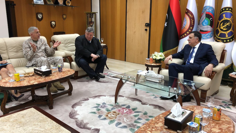 Amb. Peter Bodde and Gen. Thomas Waldhauser visit Libyan Prime Minister in Tripoli, Libya