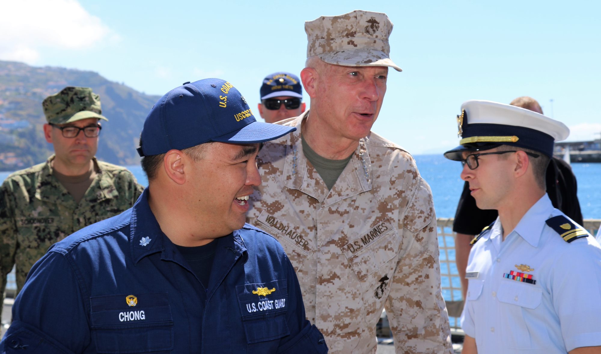 AFRICOM commander visits USCGC Thetis; thanks crew