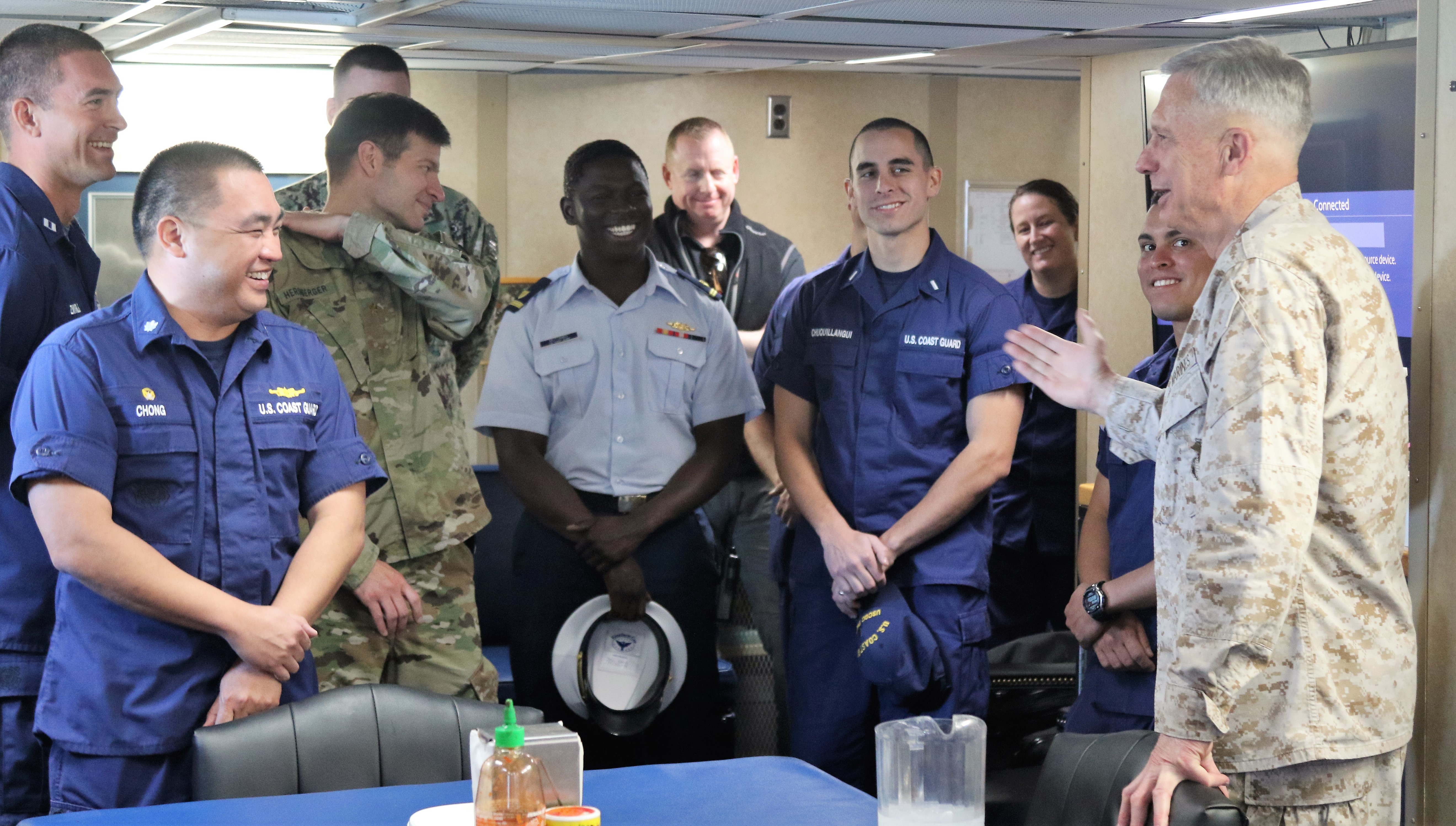 AFRICOM commander visits USCGC Thetis; thanks crew