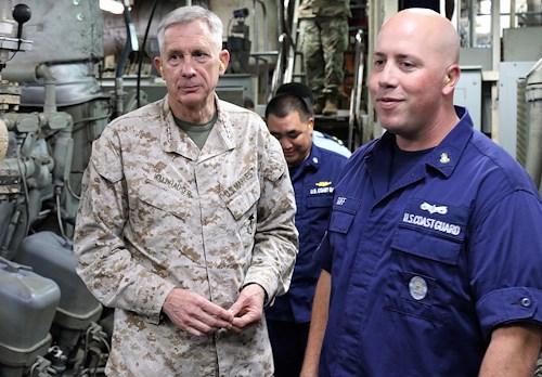AFRICOM commander visits USCGC Thetis; thanks crew