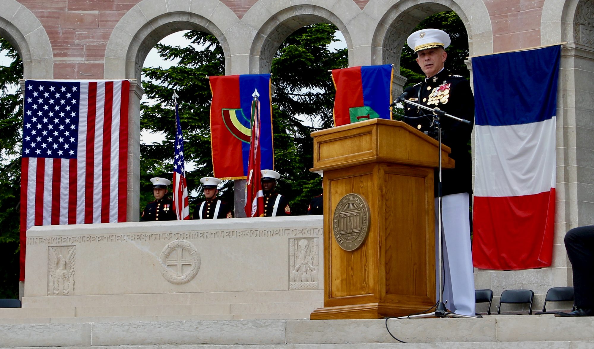 AFRICOM Commander Lays Wreath at WWI Cemetery