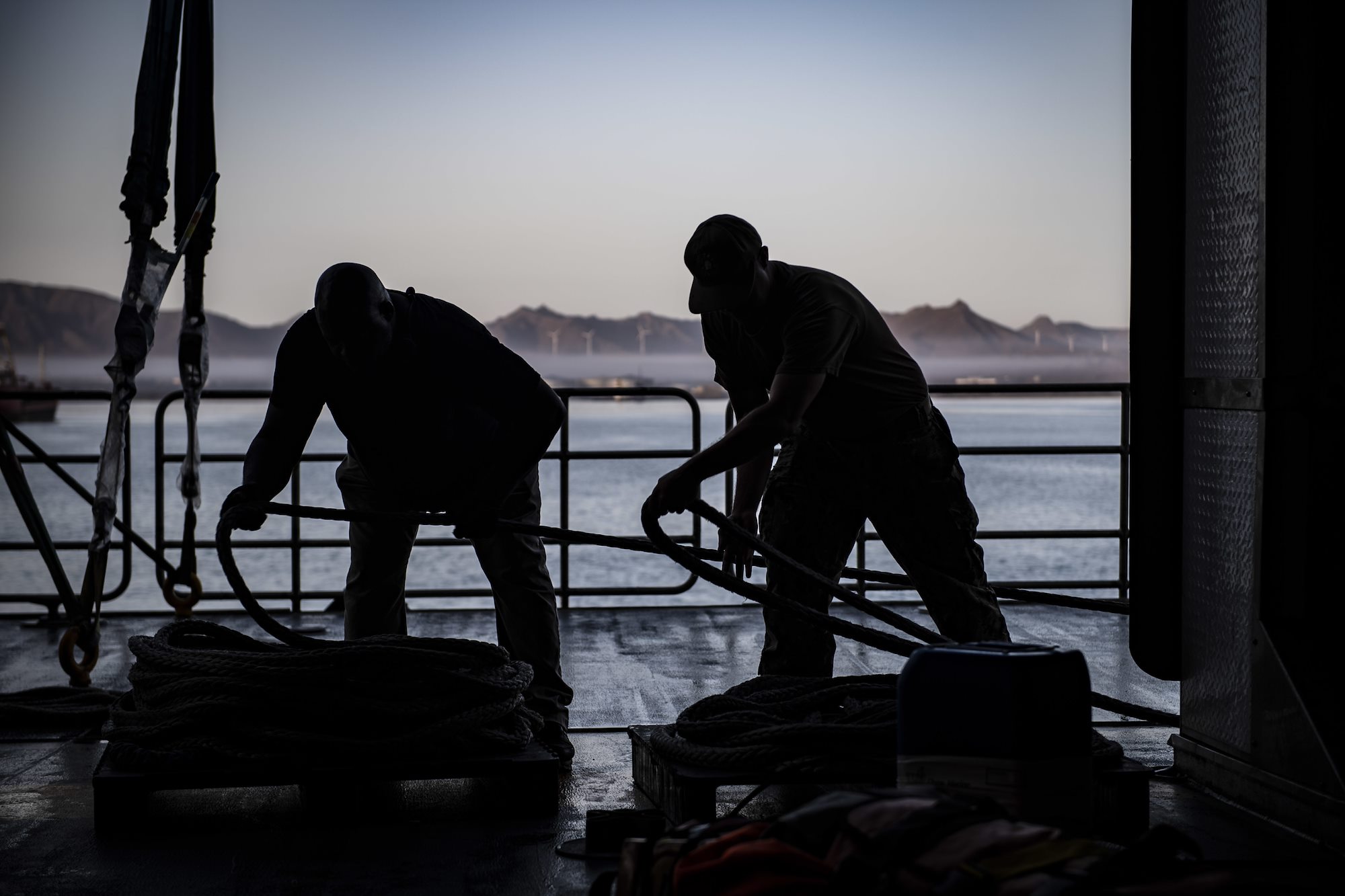 USNS Carson City Departs Mindelo