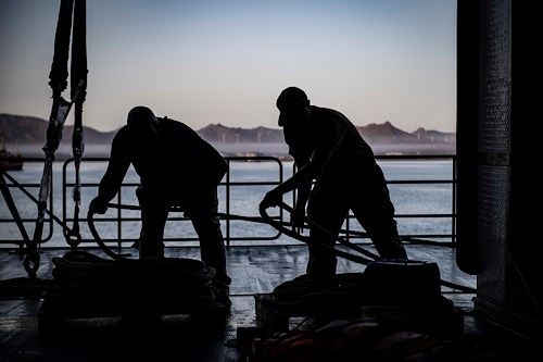 USNS Carson City Departs Mindelo