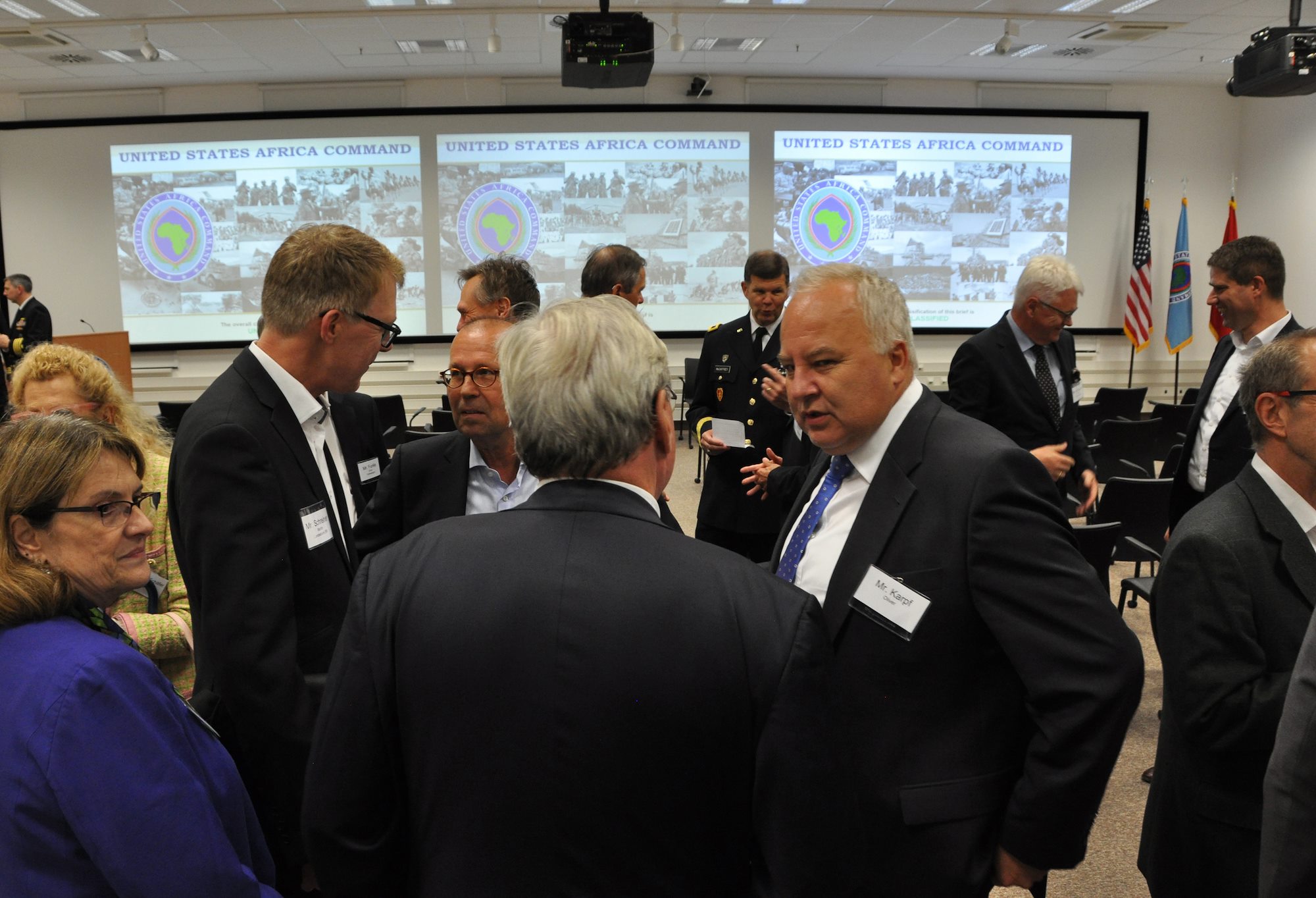 AFRICOM hosts a reception for the American Chamber of Commerce in Germany