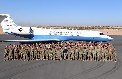 Secretary of the Air Force visits service members at Nigerien Air Base 201