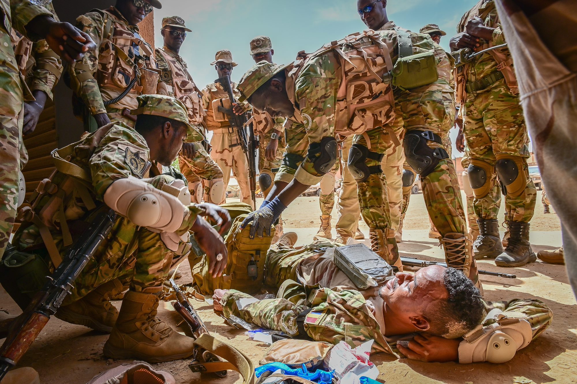 Tactical medical training adds another layer of depth of training for African forces at Flintlock 20