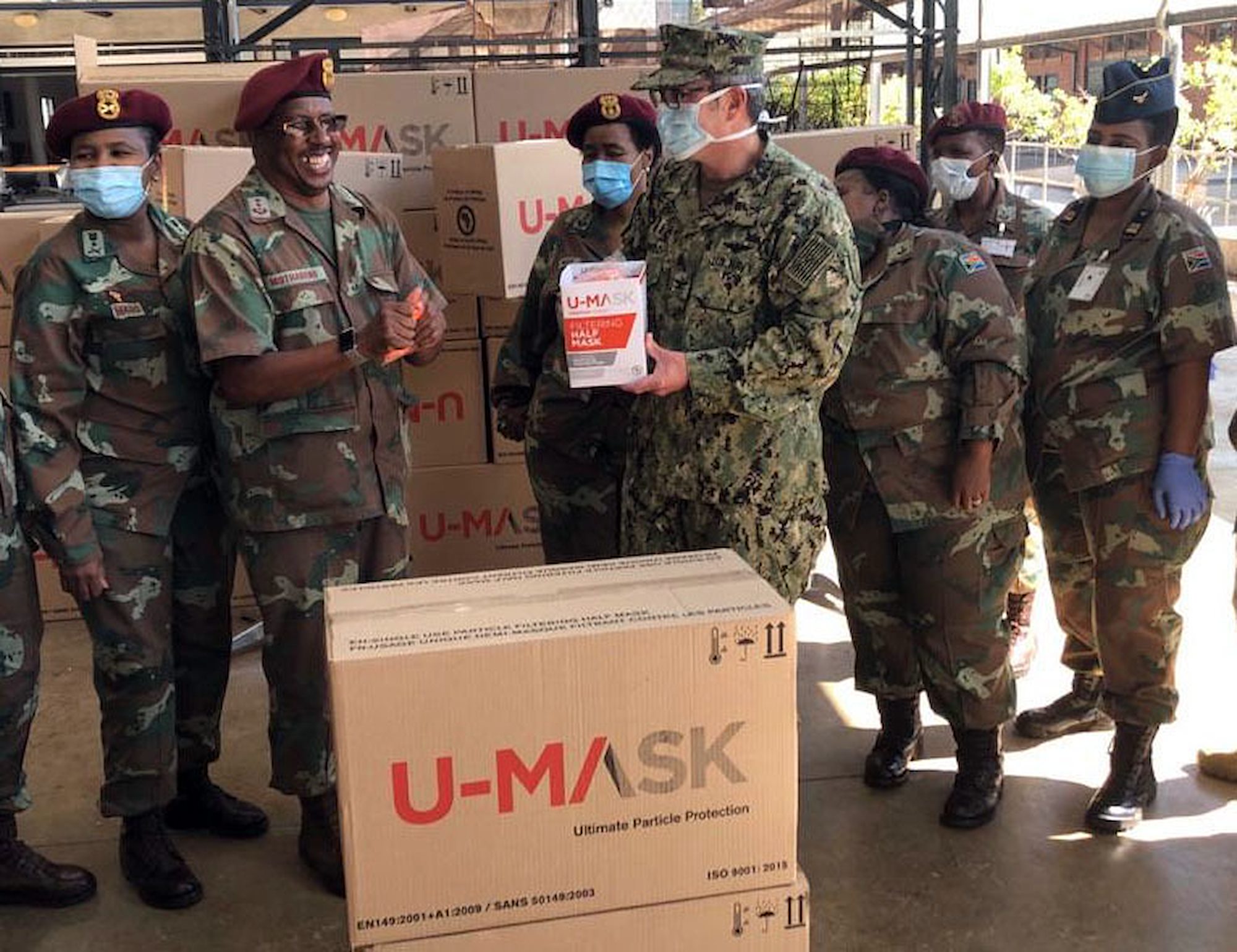 Locally-sourced protective masks donated to South Africa