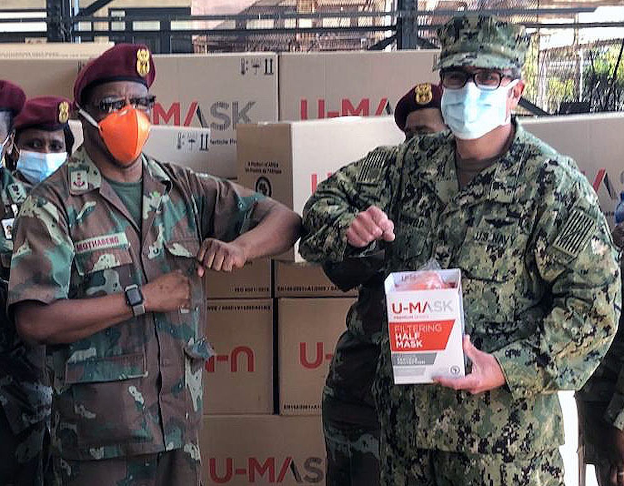 Locally-sourced protective masks donated to South Africa