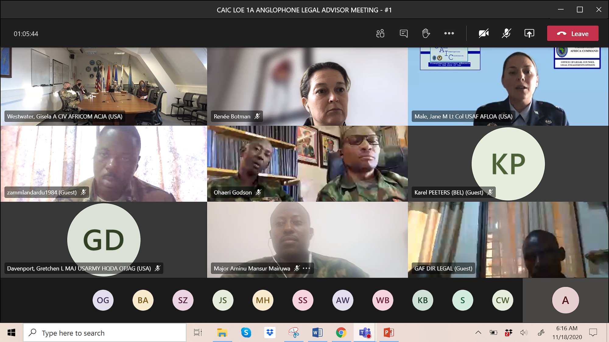 AFRICOM Holds Virtual Command Advice, Investigation, and Coordination Conference  