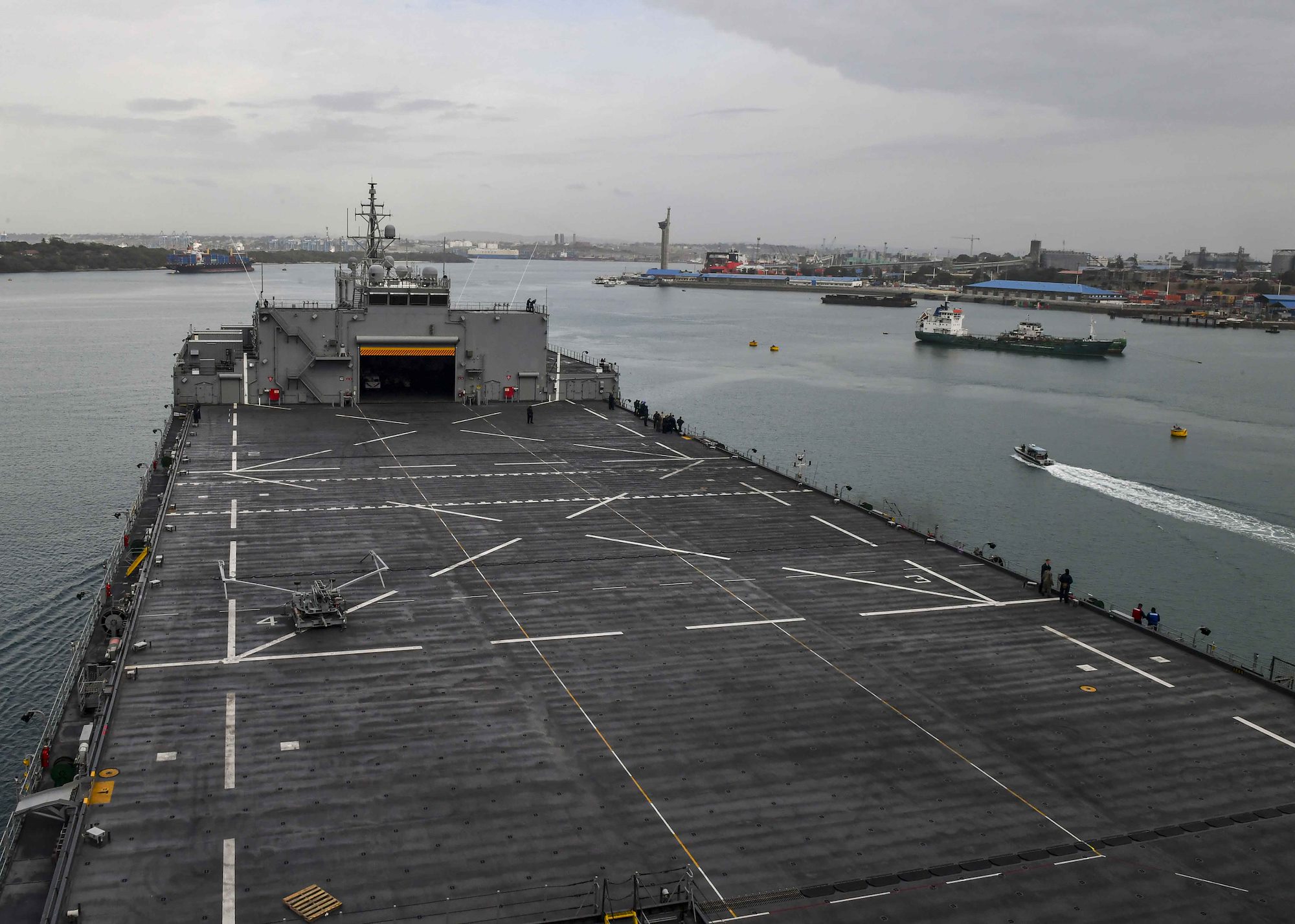 USS Hershel “Woody” Williams enters Mombasa, Kenya