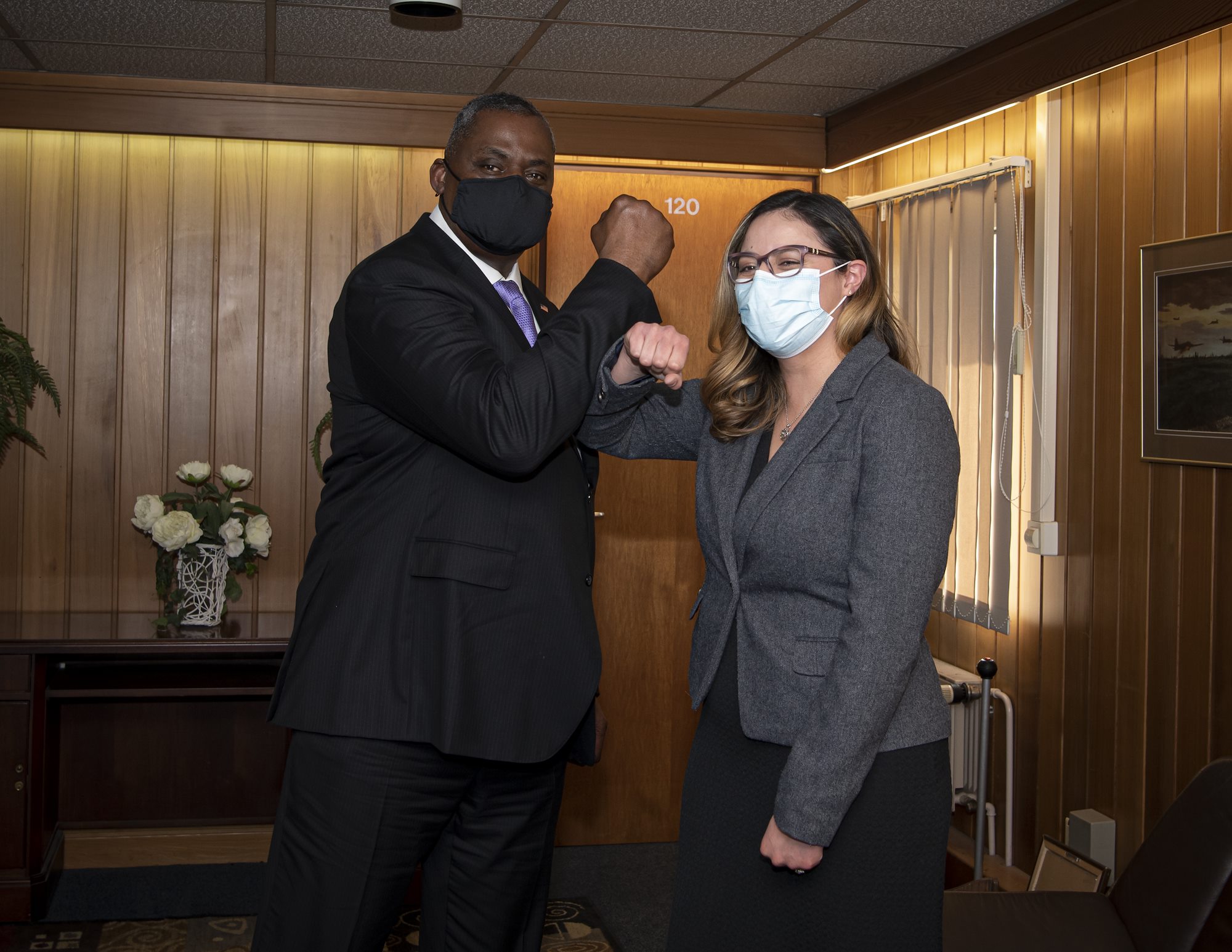 Secretary of Defense visits AFRICOM to share vision, recognize personnel