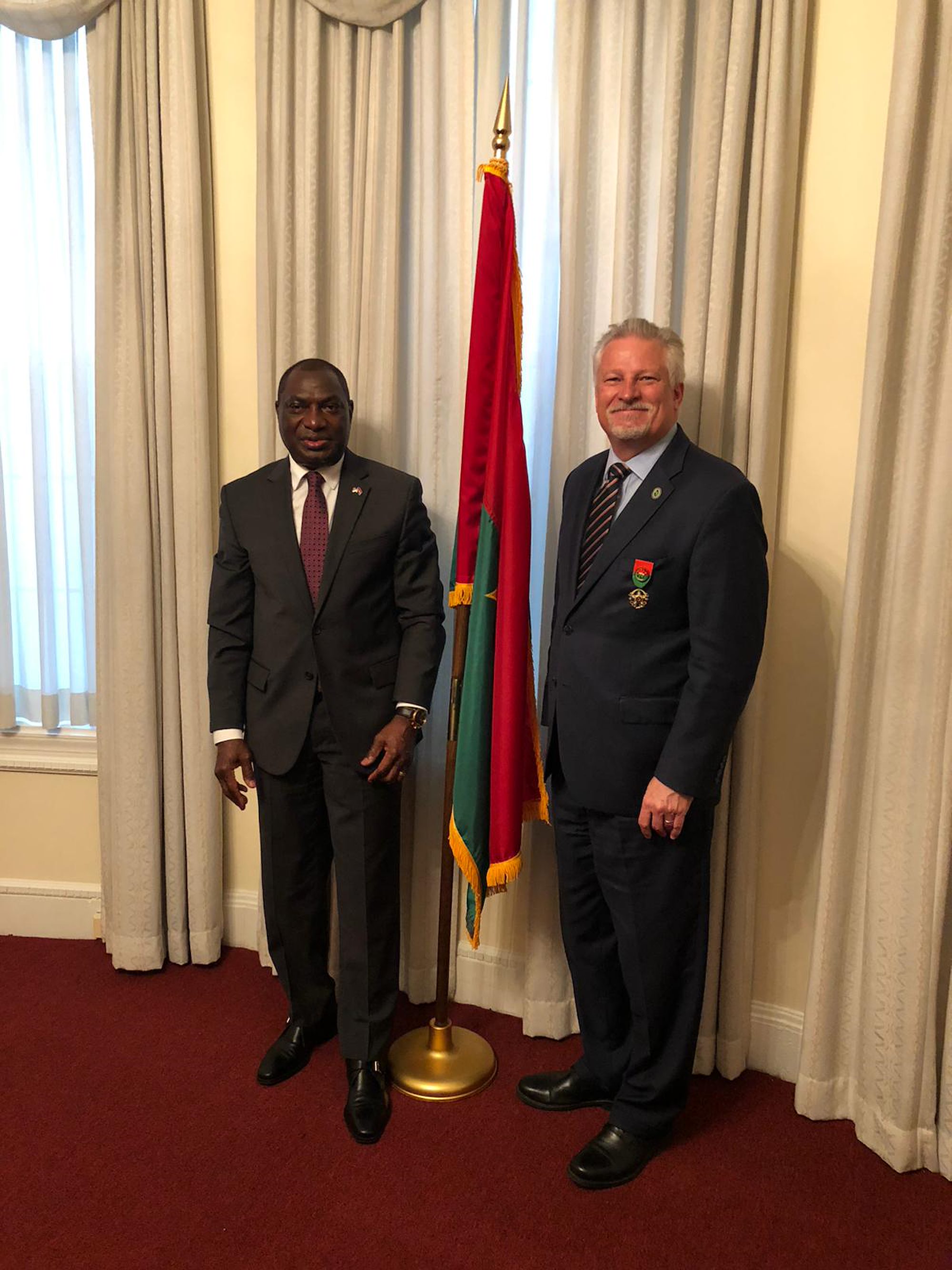 Amb. Young recognized for service as ambassador to Burkina Faso 2016-20