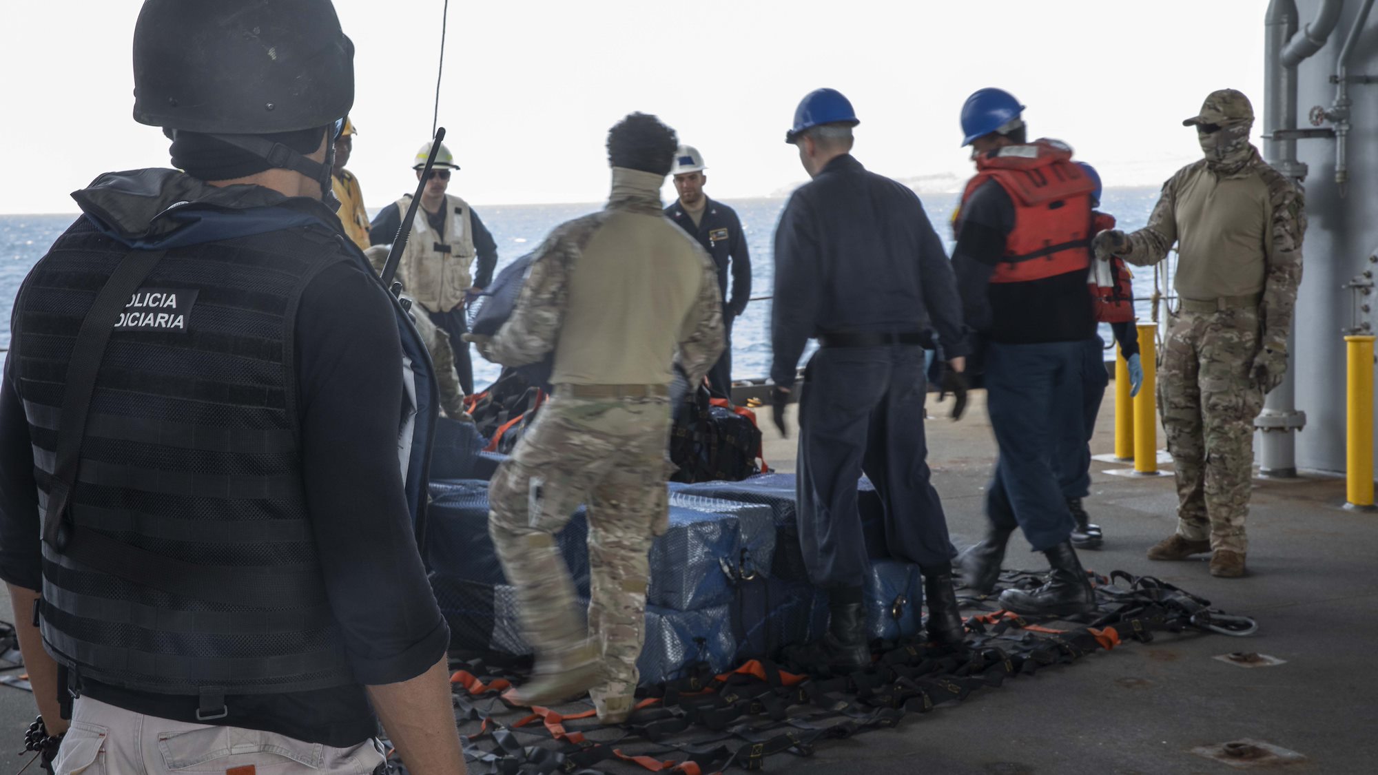 U.S. Tri-maritime Services and Cabo Verde authorities interdict large trans-oceanic cocaine shipment