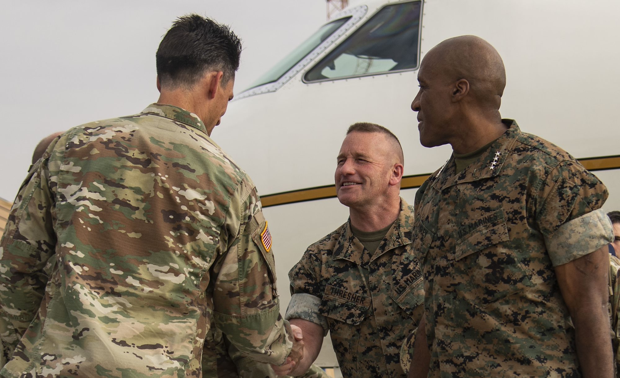 Langley makes first visit to Africa as commander