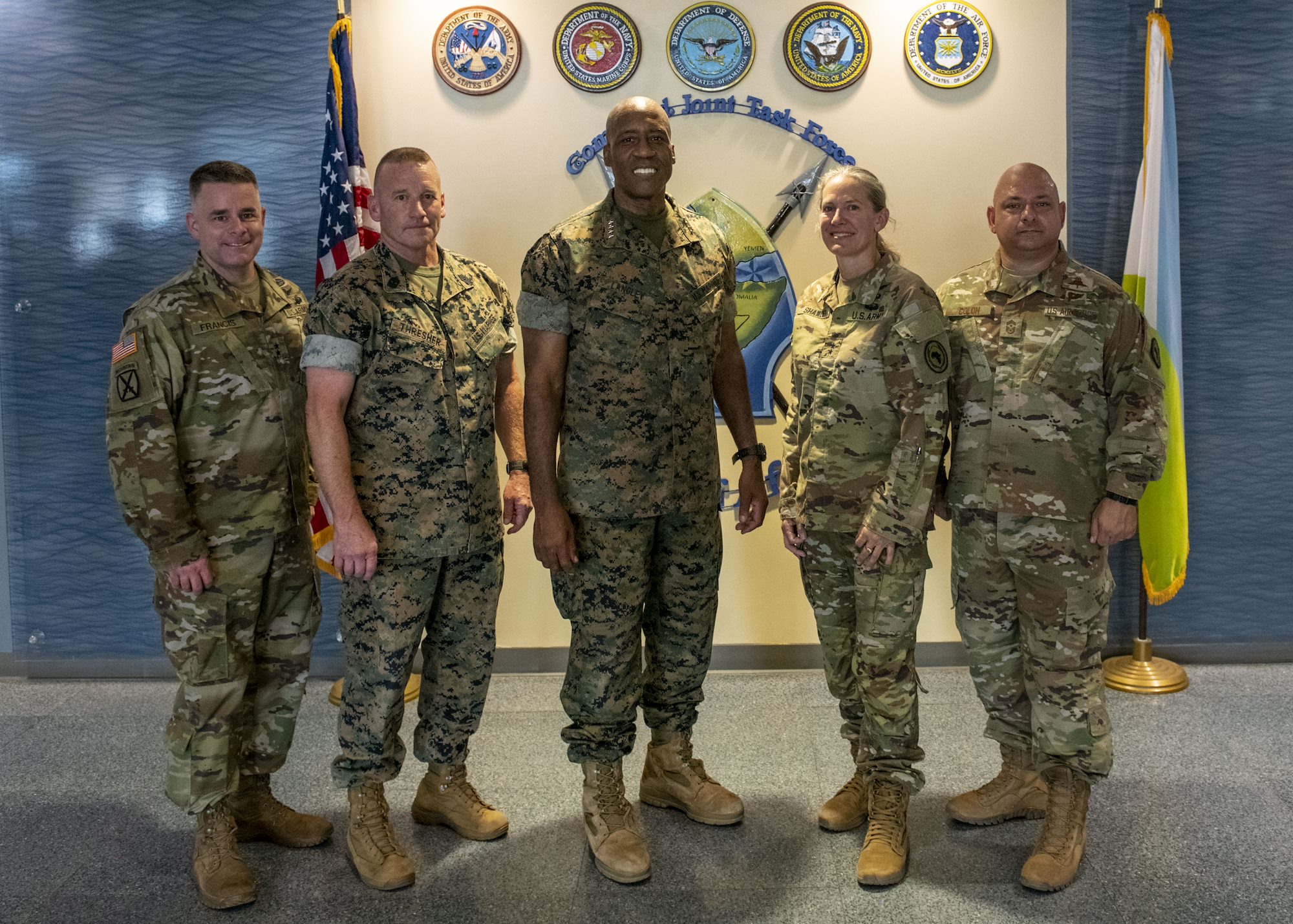 Langley makes first visit to Africa as commander