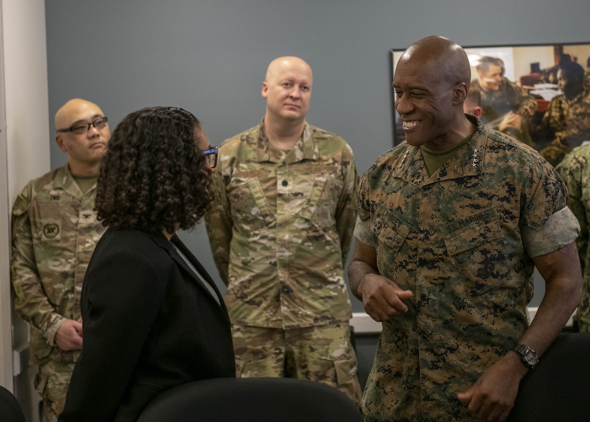 Langley makes first visit to Africa as commander