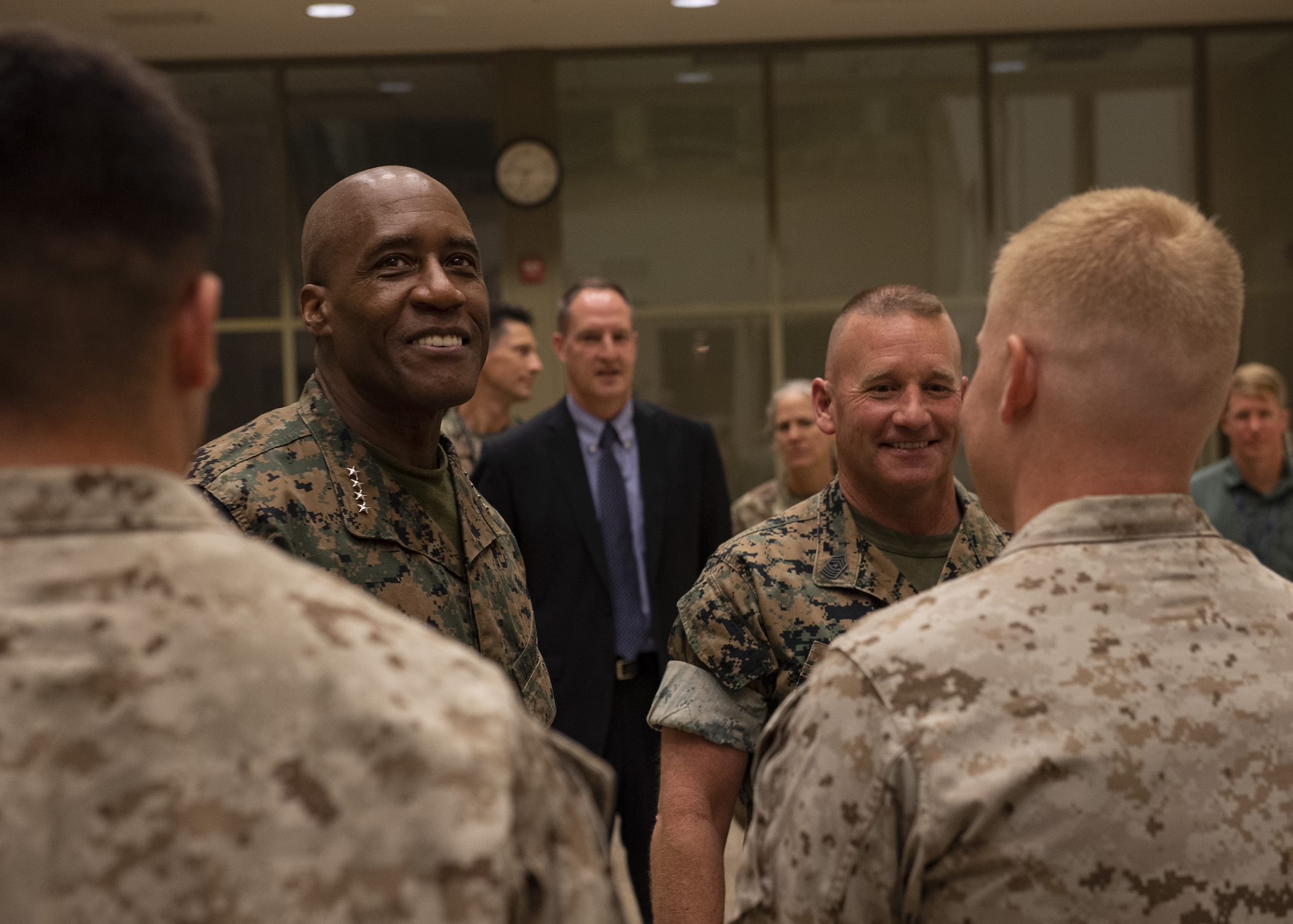 Langley makes first visit to Africa as commander