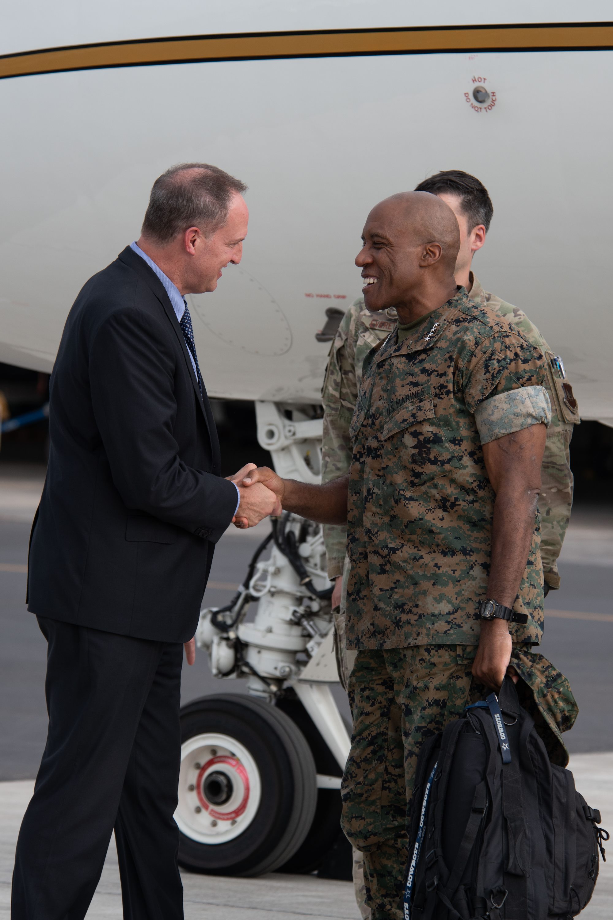 Langley makes first visit to Africa as commander