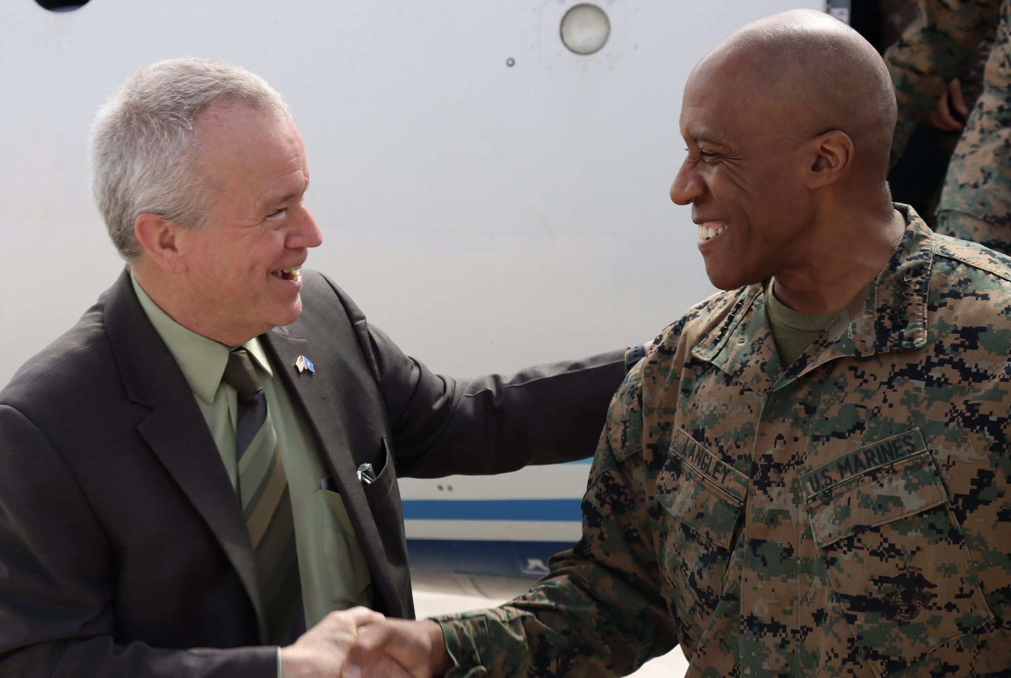 Langley makes first visit to Africa as commander