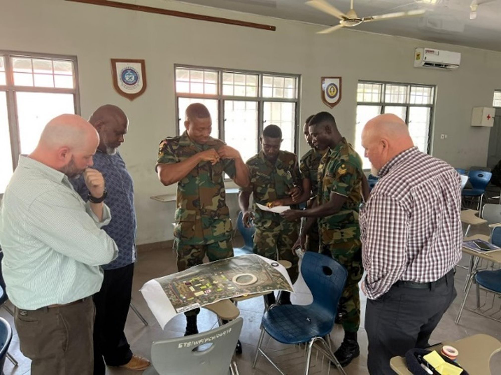 U.S. Army Corps of Engineers, Ghanaian military train on base camp design
