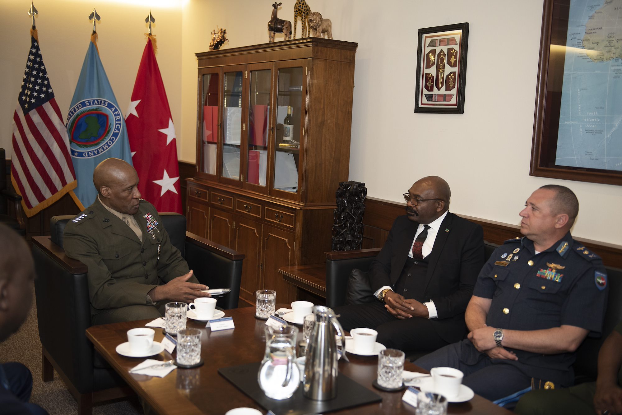 Zambia’s Minister of Defense visits AFRICOM Headquarters
