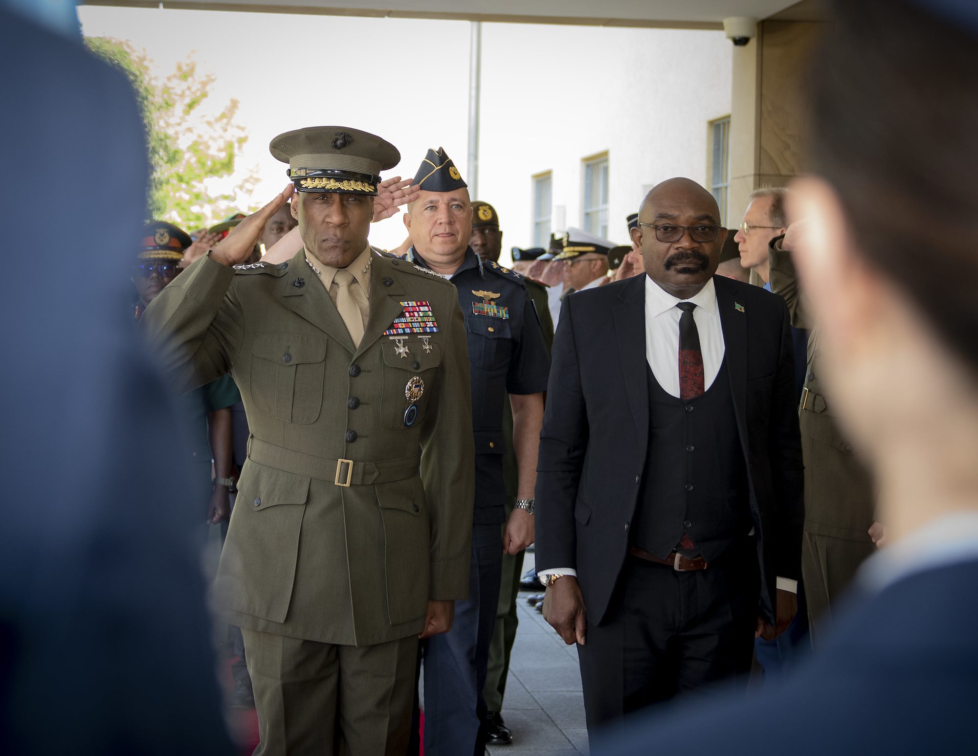 Zambia’s Minister of Defense visits AFRICOM Headquarters